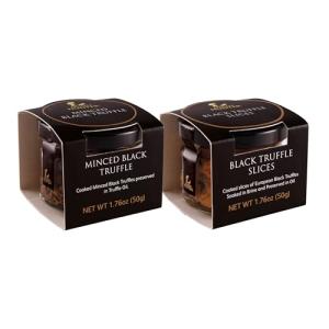 TruffleHunter, Black Truffle Slices and Minced Black Truffle, 2 x 1.74oz