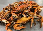 (1) Dozen Freshly Steamed Male Blue Crabs Large Male Blue Crabs (6-6.5 Inches)