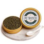 PETRUSCO River Beluga Hybrid Caviar | Delicious and Premium Black Caviar | Gourmet Seafood in a 50 g (1.7 oz) Metal Tin, Beluga Caviar Sourced From Sturgeon Fish, Fine Dining Staple