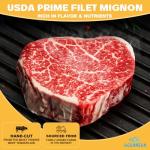 OCEANZEN Surf & Turf Duo – 2 Cold Lobster Tails (6-7oz Each) & 2 Filet Mignon Steaks (5 oz Each, USDA Prime) – Gourmet Wild-Caught & Prime Tenderness