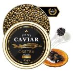 BESTER CAVIAR Premium Kaluga River Beluga Caviar – Traditionally Harvested Malossol Caviar with 1 Mother of Pearl Spoon – Single Tin (1.06 oz / 30 gr)