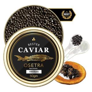 [Overnight Guaranteed] Siberian Sturgeon Caviar 1.75oz-(50g) - Classical Sturgeon Malossol Black Roe