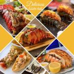 OCEANZEN Maine Lobster Tails 8–10 oz Each, Premium Grade A, Flash-Frozen for Freshness (4 Tails)