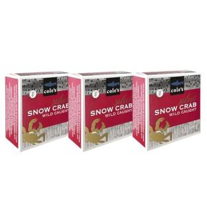 Cole’s Patagonian Wild-Caught Snow Crab Meat | Tender Lump Crab Meat | Good Source of Protein, Keto-Friendly | 5.3 oz Can, 3 pack