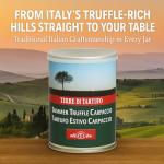 Terre di Tartufo Summer Truffle Carpaccio - Thinly Sliced Italian Black Summer Truffle Slices in Oil - Perfect Year-Round Alternative to Fresh Truffles - Ready to Use Gourmet Truffle Garnish - 12.3oz (350g)