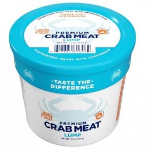 Wild Caught Premium Lump Crab Meat, Made with pasteurized premium crab meat, Ready to eat and can be used in soups, chowders, sushi, dips, tacos, and more, 17g protein per serving ., 1 lb.