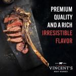 Vincent's Meat Market - Prime Tomahawk Steak Package, Juicy Ribeye Beef with Bone-In, Gourmet, Hand Cut and Trimmed, Restaurant Quality, Perfect for Grilling, Roasting, Premium Value, Rich Flavor, Butcher's Selection - 32 oz