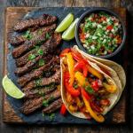 Grumpy Butcher Wagyu Beef Skirt Steak, 4 Pack (1.5 lb Each) – Premium Outside Skirt Steak – Carne Asada Thin Beef Steaks Meat for Grilling & High-Heat Cooking