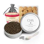OM Caviar Kaluga Hybrid 50g Caviar Gift Set - Premium River Beluga Sturgeon Roe - Gourmet Food Delicacy with Buttery, Nutty Flavor - Sustainable