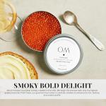 OM Caviar Smoked Trout Roe 125g - Artisanal, Fresh, Gourmet Caviar Alternative - Distinctive Smoky Flavor for Culinary Delights