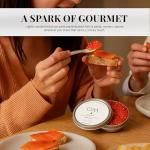 OM Caviar Smoked Trout Roe 125g - Artisanal, Fresh, Gourmet Caviar Alternative - Distinctive Smoky Flavor for Culinary Delights