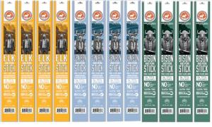 PEARSON RANCH SINCE 1959 Meat Stick Sampler Pack of Elk, Venison, & Bison Meat Sticks Pack of 12-4 of Each Protein