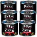 Phillips Special Crab Meat – 6 Pack 16oz Cans, Wild Caught Crabmeat, Pasteurized, Blue Swimmer, Ready-to-Cook Canned Meat for Crab Cakes, Salads & Hot or Cold Recipes