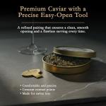 PETRUSCO Premium Beluga Hybrid 30g Caviar Gift Set - Sustainable Gourmet Delicacy with Blinis, Crème Fraîche, Pearl Spoon & Opener - Elegant Presentation