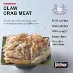 Phillips Claw Crab Meat 16oz Can, 6 Pack – Wild Caught Canned Claw Crabmeat, Hand-Picked, Fully Cooked, Pasteurized Blue Swimmer Crab for Soups, Dips, Casseroles