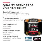Phillips Claw Crab Meat 16oz Can, 6 Pack – Wild Caught Canned Claw Crabmeat, Hand-Picked, Fully Cooked, Pasteurized Blue Swimmer Crab for Soups, Dips, Casseroles