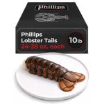 Fresh Wild Caught North Atlantic Lobster Tails 10Lb, 100% Natural, Extra Large, 24-28 Oz Each, Restaurant Quality, Fresh Frozen Lobster Meat, Seafood for Grilling, Boiling, Baking or Broiling
