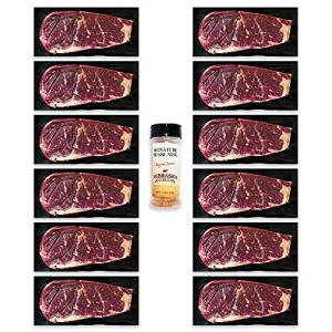 Nebraska Star Beef Prestige Steaks - 12 Packs with Signature Seasoning (12-8oz NY Strips)