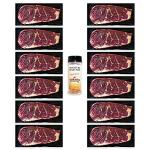 Nebraska Star Beef Prestige Steaks - 12 Packs with Signature Seasoning (12-8oz NY Strips)