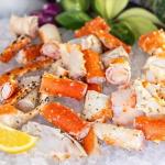 Alaskan Red King Crab Broken Pieces (Knuckles, Claws & Legs) | Wild-Caught, Fully Cooked & Frozen | Premium Crab Meat | 2LB