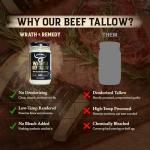 Wagyu Beef Tallow for Cooking (14 oz - Pack of 2)— US-Made, 100% Pure Wagyu Tallow, Rich Umami Flavor — Premium Beef Tallow for Frying, Searing, Baking (S.P ~400°F) — Keto, Paleo, Carnivore Friendly