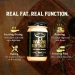 Wagyu Beef Tallow for Cooking (14 oz - Pack of 2)— US-Made, 100% Pure Wagyu Tallow, Rich Umami Flavor — Premium Beef Tallow for Frying, Searing, Baking (S.P ~400°F) — Keto, Paleo, Carnivore Friendly