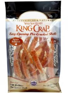 Wild Caught Southern King Crab Legs and Claws, Frozen, All natural, wild caught, Fully cooked star-cut Southern king crab legs and claws, 14g protein per serving 2 lbs.
