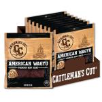 Cattleman’s Cut Premium American Wagyu Beef Jerky – Original Flavor, High Protein Snack Made from All American Wagyu Steak, Gluten Free, No Artificial Ingredients, 2 Ounce (Pack of 8)