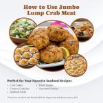Fresh Maryland Jumbo Lump Crab Meat | Lump Meat for Crab Cakes, Recipes & Seafood Dishes | 1 LB | iLoveCrabs