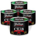 Phillips Lump Crab Meat 16oz Can, 4 Pack – Canned Wild Caught Lump Crabmeat, Pasteurized Blue Swimmer Crab for Cooking, Recipes, Appetizers, Salads, Stuffed Dishes