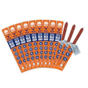 Apex Wild Game, Gluten Free, Keto, Paleo, Grass Fed Beef, Zero Sugar, Jerky Meat Snack Stick, 1oz 12-Pack, Elk