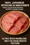 [Pack of 2] [Overnight Shipping] 100% Japanese Miyazaki A5 Wagyu Ribeye – Thinly Sliced for Sukiyaki, Hotpot & Shabu Shabu (2 lbs) – Ultra-Rich Marbling, Melt-in-Your-Mouth Texture – 1 lb Per Tray, Ships Frozen with Insulation Box & Ice for Maximum Freshness - Total 2 Pound