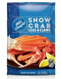 Wild Caught Snow Crab Legs and Claws, Frozen, Can be served as an impressive appetizer or made into an upscale crab cake, 20g protein per serving, 2 POUND