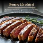 Petrusco Australian Wagyu Ribeye Steak MS 8-9, Grass Fed & 400-Day Grain Finished, Darling Downs Single-Origin Beef, Halal Certified, No Hormones, Premium Gourmet Steak, 12oz