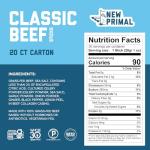New Primal Classic Beef Meat Stick - Paleo Keto Snacks