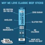 New Primal Classic Beef Meat Stick - Paleo Keto Snacks
