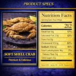 OCEANZEN Soft Shell Crabs – 24 Jumbo Count – Wild-Caught & Flash-Frozen – Cleaned and Ready to Cook – Perfect for Seafood Parties & Family Dinners