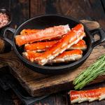 Colossal Red King Crab Leg Splits – Pre-Split for Easy Prep, Fully Cooked & Flash Frozen – Premium Wild-Caught Crab from Norway – 1 lb Pack