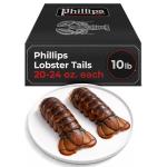Wild Caught North Atlantic Lobster Tails - 10Lb Box, 20-24 Oz Each, 100% Natural, Restaurant Quality, Fresh Frozen Lobster Tails, Premium Seafood for Grilling, Boiling, Baking or Broiling