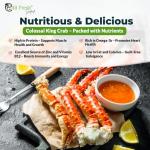 Colossal King Crab Legs – Wild-Caught, Pre-Cooked, Frozen – Sustainably Sourced Red King Crab from Norway (2 Pounds)