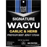 Five Star Wagyu Beef Jerky – Garlic & Herb 6-Pack (12oz)