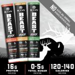 ICON Meats BEAST Stick Sampler - Assorted Flavors of ICON Meats Bison, Elk, Venison and Pork BEAST Sticks - 16 Pack of Individually Wrapped Meat Stick – USDA Approved, All Natural Artisan Meat, Diet and Macro Friendly, High Protein, Low Calorie, Zero to Low Sugar