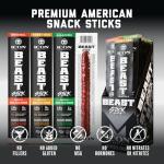 ICON Meats BEAST Stick Sampler - Assorted Flavors of ICON Meats Bison, Elk, Venison and Pork BEAST Sticks - 16 Pack of Individually Wrapped Meat Stick – USDA Approved, All Natural Artisan Meat, Diet and Macro Friendly, High Protein, Low Calorie, Zero to Low Sugar