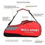 W&G 4-Racquet Tennis Bag with Shoe Compartment