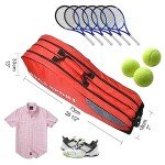 W&G 4-Racquet Tennis Bag with Shoe Compartment
