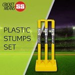 Yellow SS Cricket Plastic Stumps for Practice