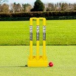 Yellow SS Cricket Plastic Stumps for Practice