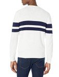 Men's Cotton Rugby Stripe Cardigan - Navy/White