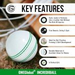 Soft Rubber Cricket Practice Ball - 3 Pack