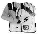 SS Match Wicket Keeping Gloves & Cotton Liners - White